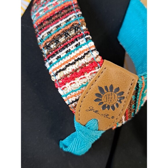 Yellow Box "Oria" Multicolor Woven Flip Flops Women’s Size 10 M - Picture 2 of 6